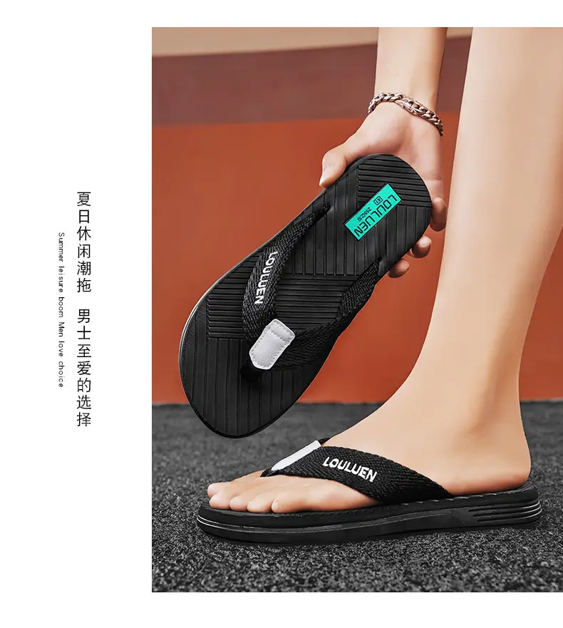 Summer plus size Flip-flops Men's Outer Wear Flip-flops Casual Trendy Non-slip Distinctive Fashionable Beach Sandals and Slippers — feature 18