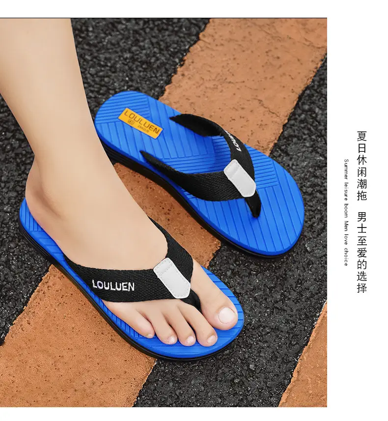 Summer plus size Flip-flops Men's Outer Wear Flip-flops Casual Trendy Non-slip Distinctive Fashionable Beach Sandals and Slippers — feature 23