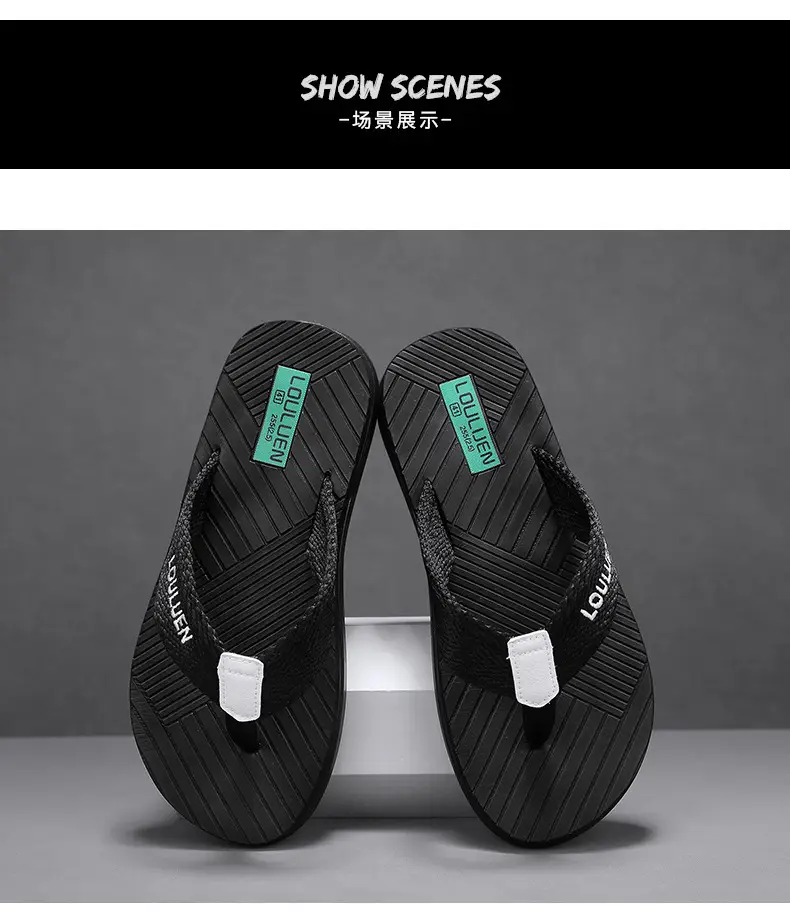 Summer plus size Flip-flops Men's Outer Wear Flip-flops Casual Trendy Non-slip Distinctive Fashionable Beach Sandals and Slippers — feature 9