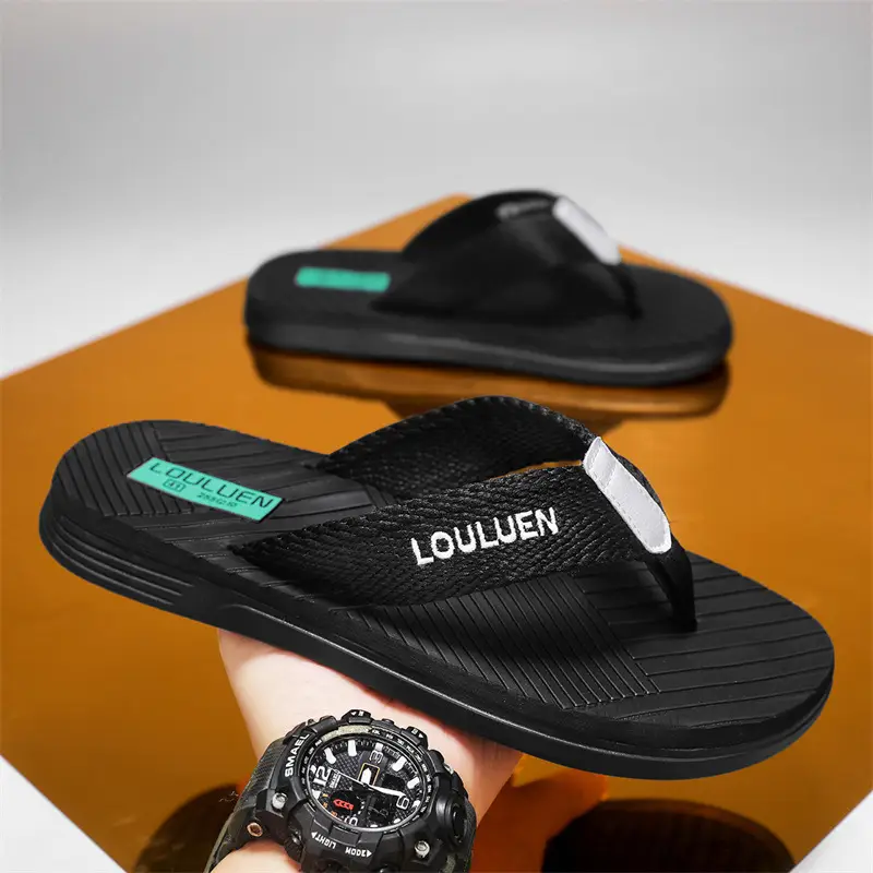 Summer plus size Flip-flops Men's Outer Wear Flip-flops Casual Trendy Non-slip Distinctive Fashionable Beach Sandals and Slippers - Image 3