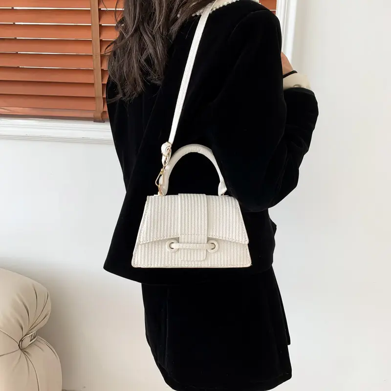 Trendy White Textured Shoulder Bag for Women