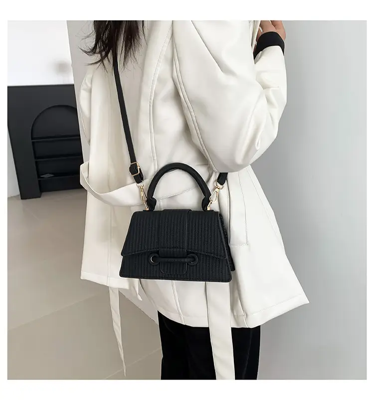 Trendy White Textured Shoulder Bag for Women — feature 11