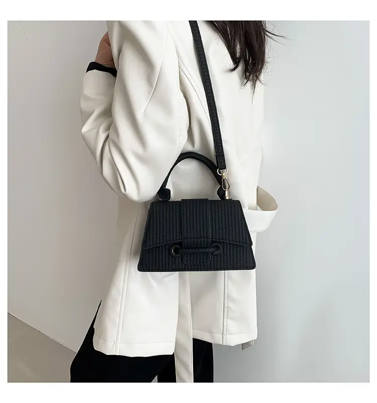 Trendy White Textured Shoulder Bag for Women — feature 12
