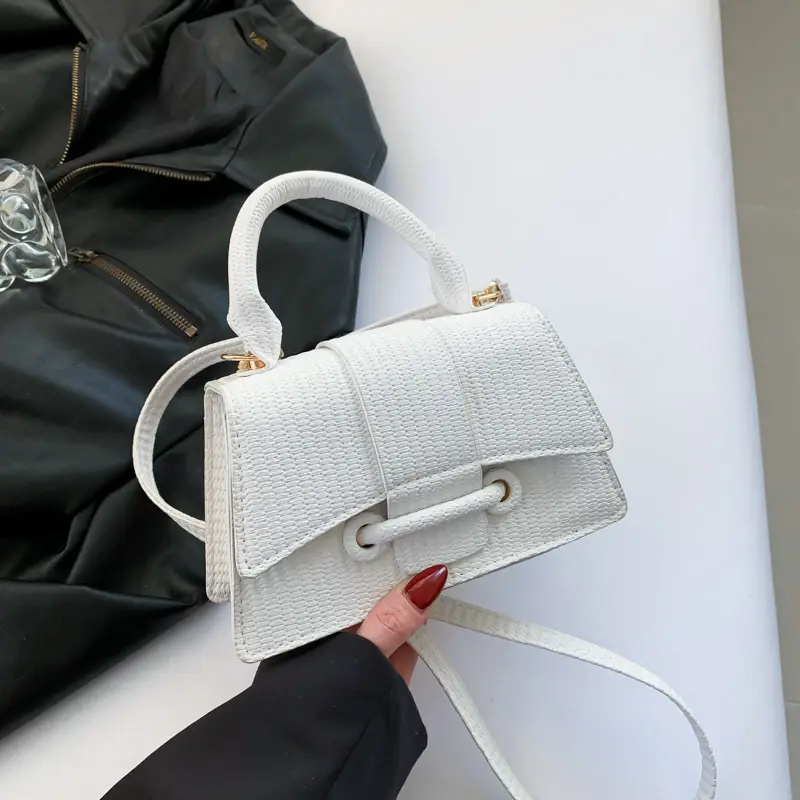 Trendy White Textured Shoulder Bag for Women