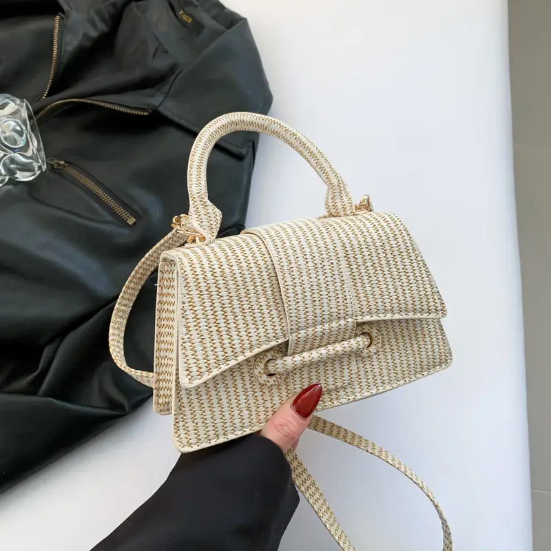 Trendy White Textured Shoulder Bag for Women