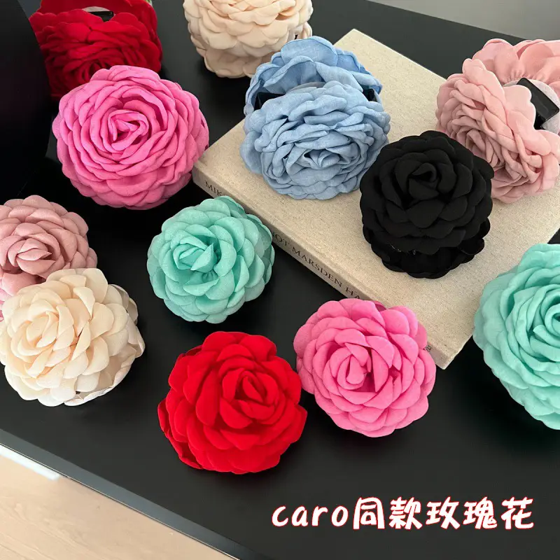 Rose Flower Hairpin Clip Red 2024 Women