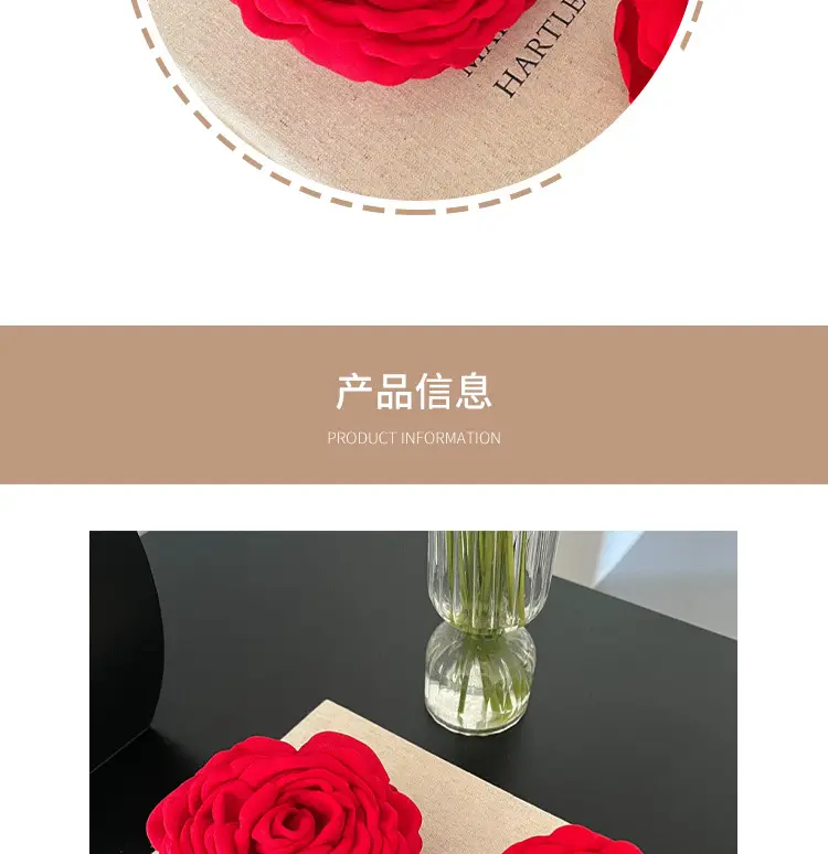 Rose Flower Hairpin Clip Red 2024 Women — feature 4