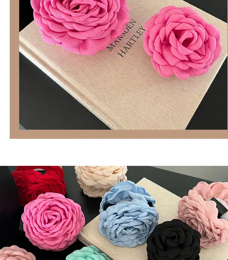 Rose Flower Hairpin Clip Red 2024 Women — feature 5