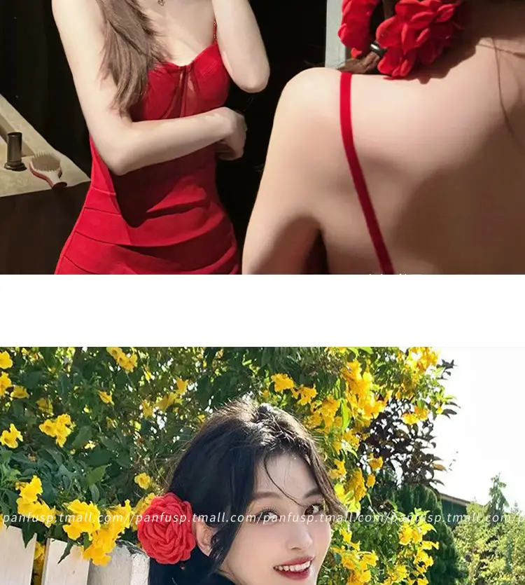 Rose Flower Hairpin Clip Red 2024 Women — feature 9