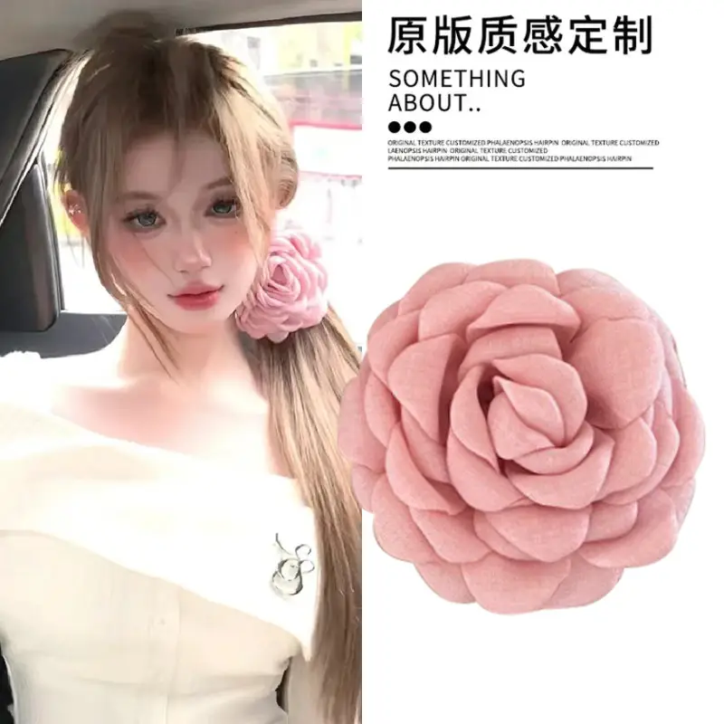 Rose Flower Hairpin Clip Red 2024 Women