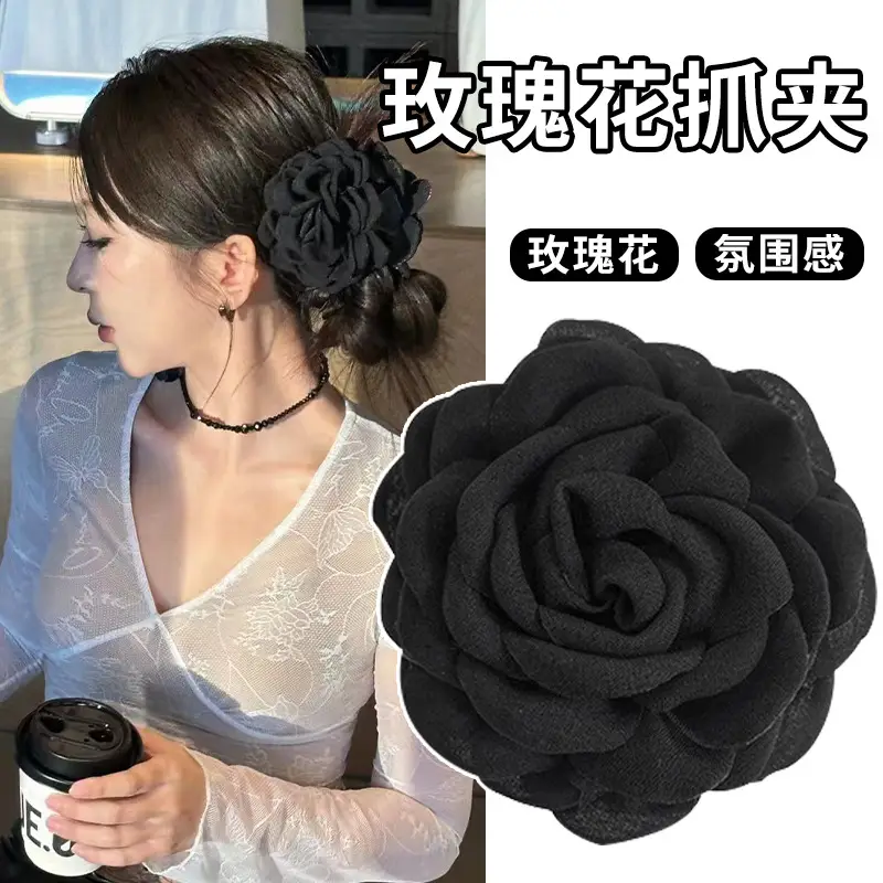 Rose Flower Hairpin Clip Red 2024 Women