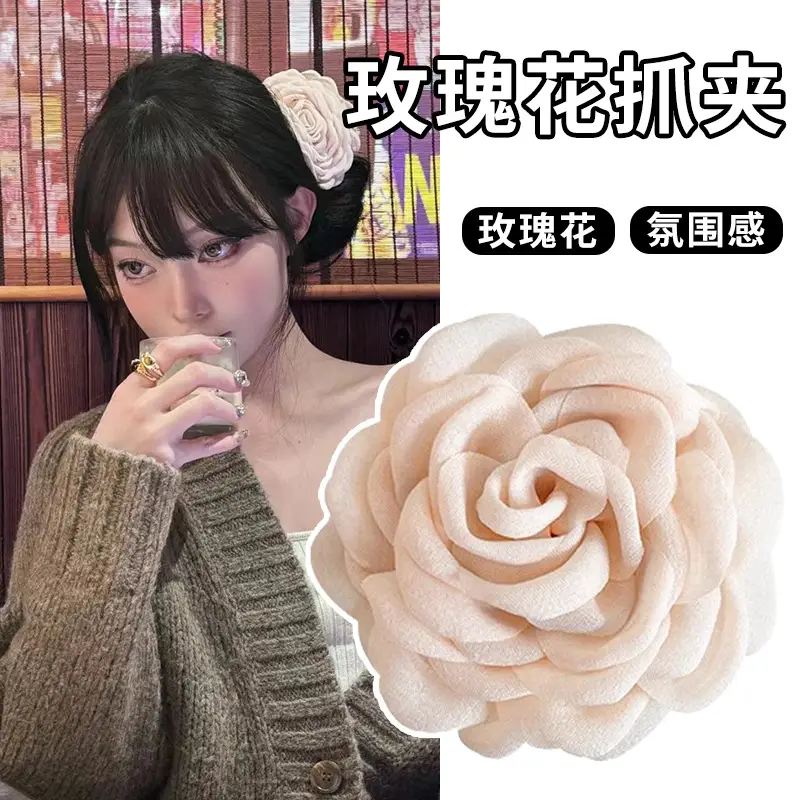 Rose Flower Hairpin Clip Red 2024 Women
