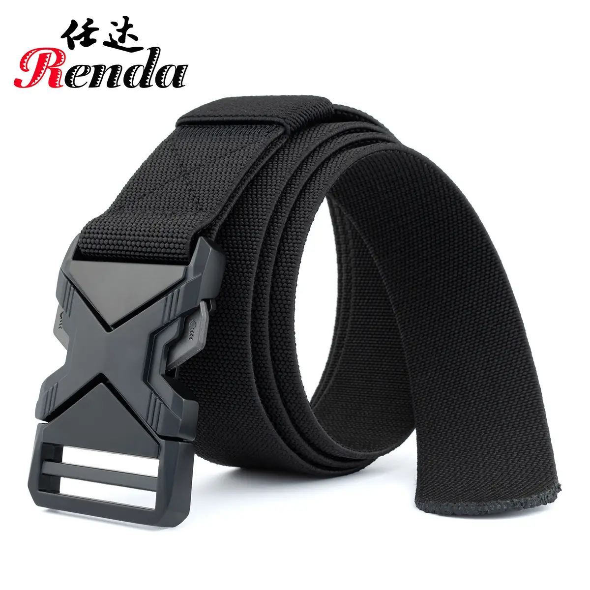 Men's Brown Tactical Belt with Quick Release Buckle - Image 10