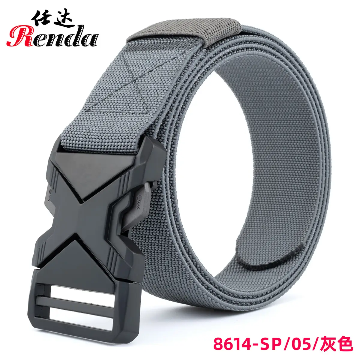 Men's Brown Tactical Belt with Quick Release Buckle - Image 5