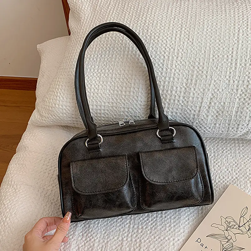 Women's Vintage Textile Shoulder Bag Large Capacity 2024 - Image 4