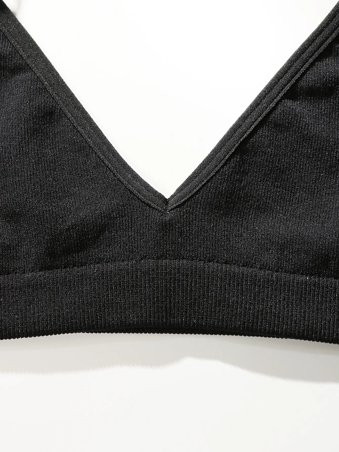 Black Triangle Cup Bra with Adjustable Straps — feature 11