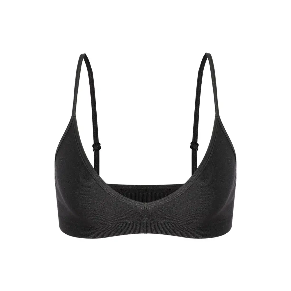 Black Triangle Cup Bra with Adjustable Straps — feature 5