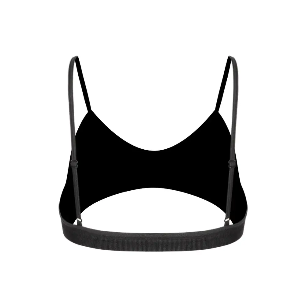 Black Triangle Cup Bra with Adjustable Straps — feature 6