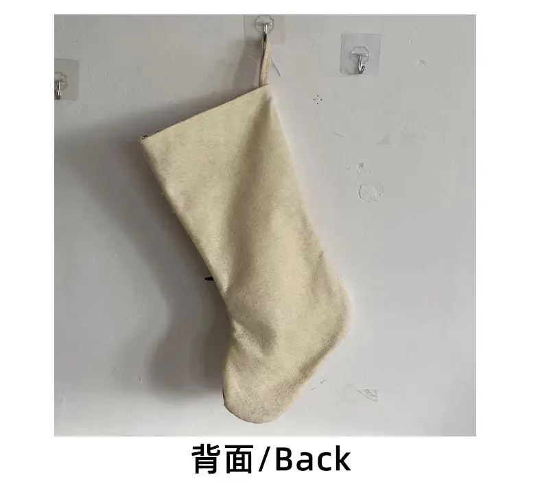 Xuan Li Large Christmas Socks Snowman Plaid Beige — feature 11