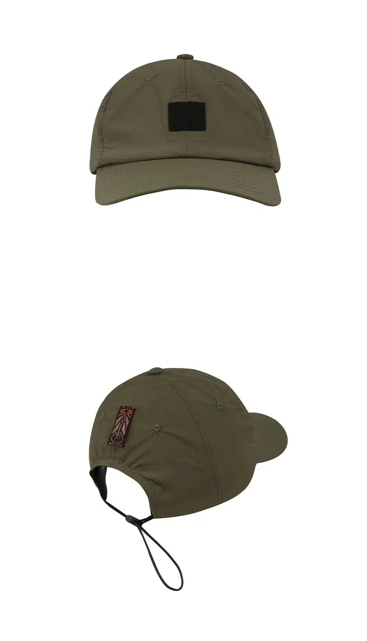 Oxford Style Velcro Cap Olive Green Quick Dry — feature 12