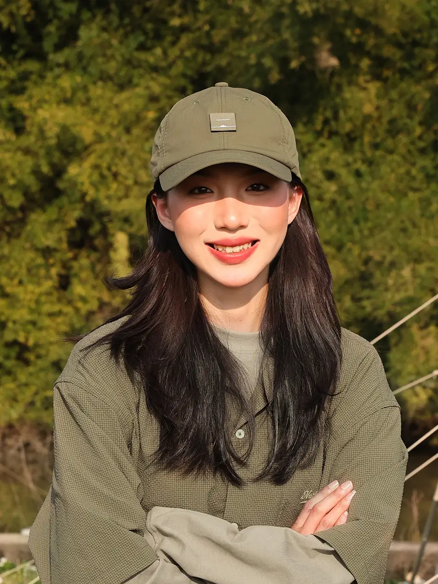 Oxford Style Velcro Cap Olive Green Quick Dry — feature 5