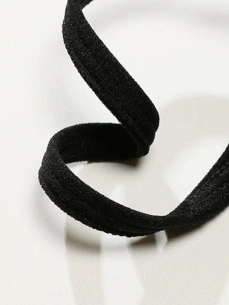 Women's Black Thin Sports Bra with Shoulder Strap — feature 11