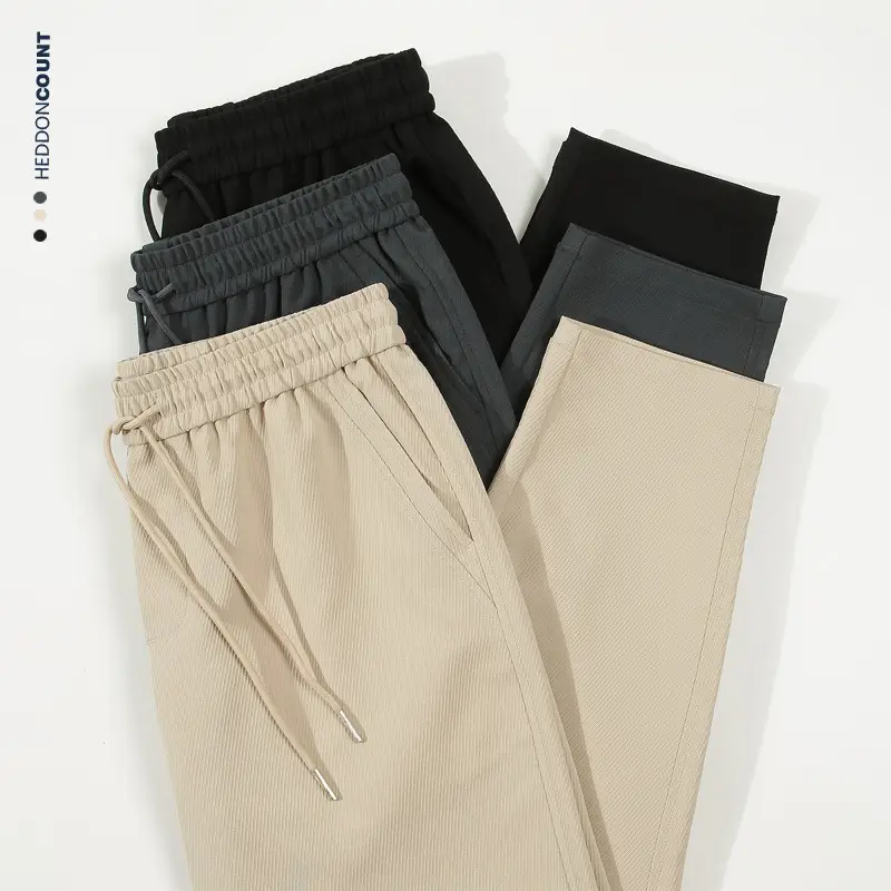 Men's Fleece Lined Straight Casual Pants Grey - Image 13
