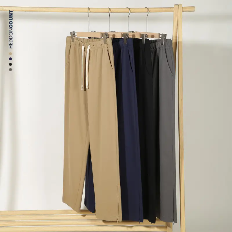 Men's Fleece Lined Straight Casual Pants Grey - Image 14