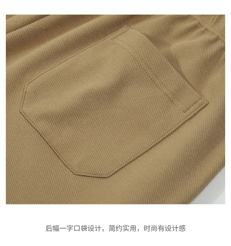 登爵男装新款春夏斜纹休闲基础直筒宽松收口束脚侧拉链运动裤卫裤