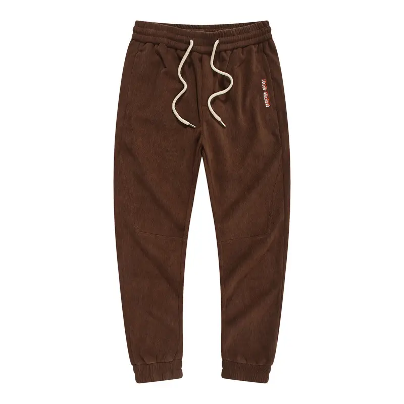 Men's Fleece Lined Straight Casual Pants Grey - Image 9