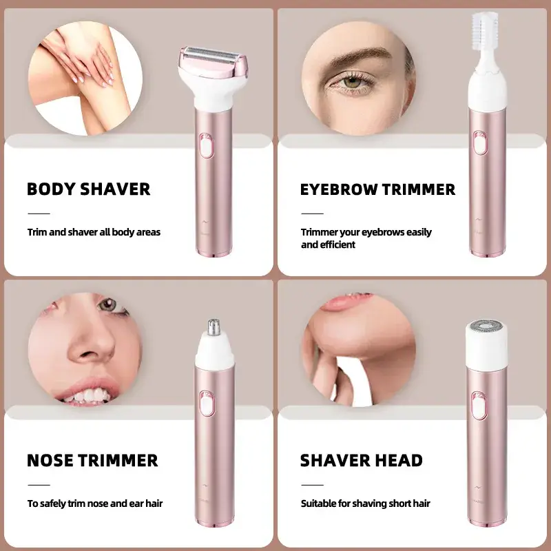 Women's 4-in-1 Rose Gold Shaver RF-T10 - Image 4