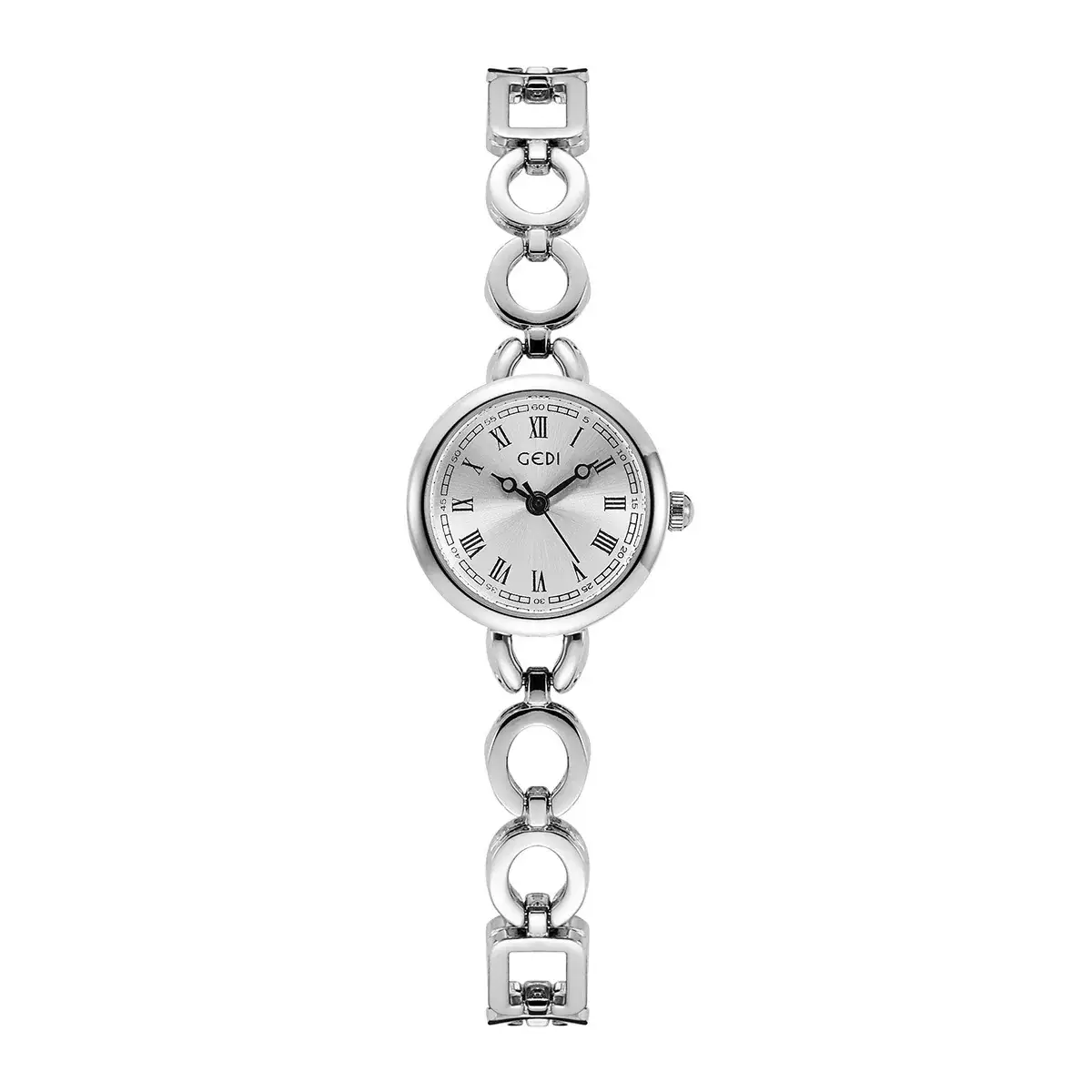 Gold Rose Gold Women's Bracelet Watch with Roman Numbers - Image 7