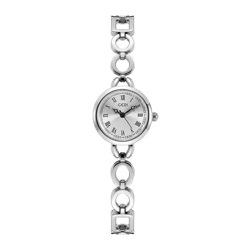 Gold Rose Gold Women's Bracelet Watch with Roman Numbers - Image 2
