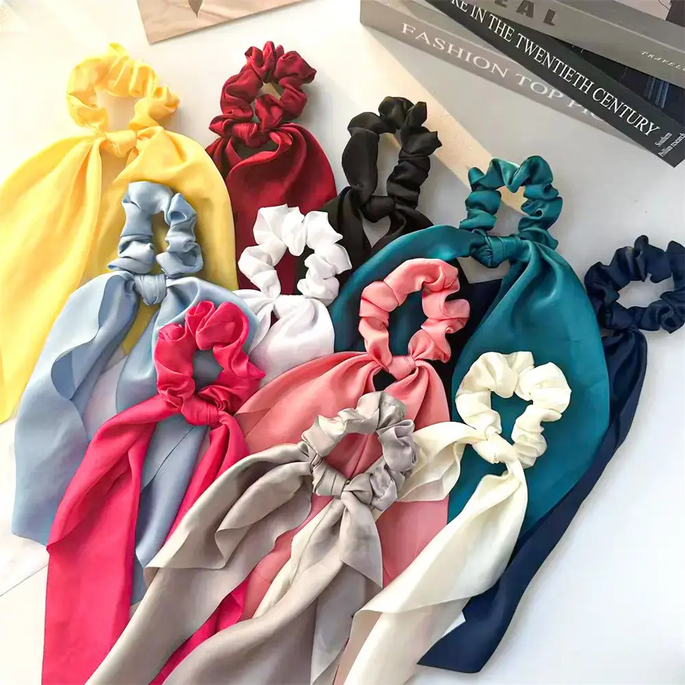 Satin Cross-Border Hair Scrunchies Set of 3 - Image 17