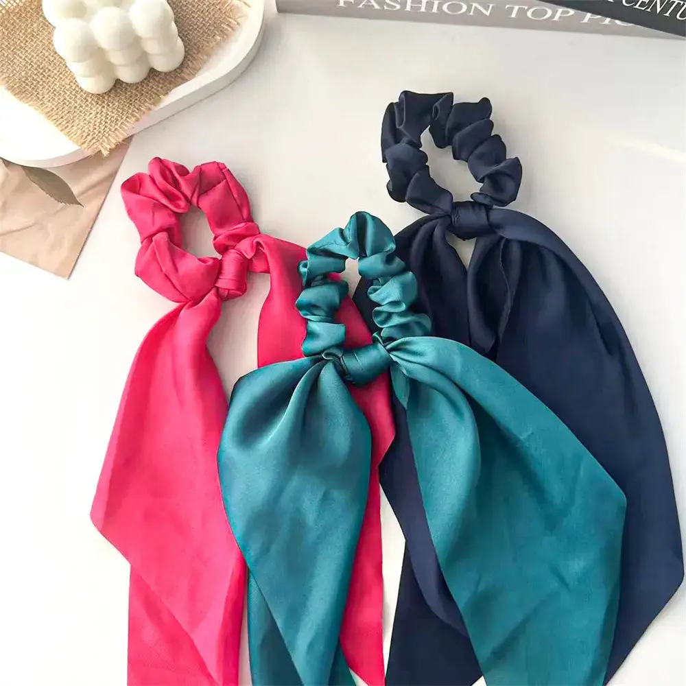 Satin Cross-Border Hair Scrunchies Set of 3 - Image 18