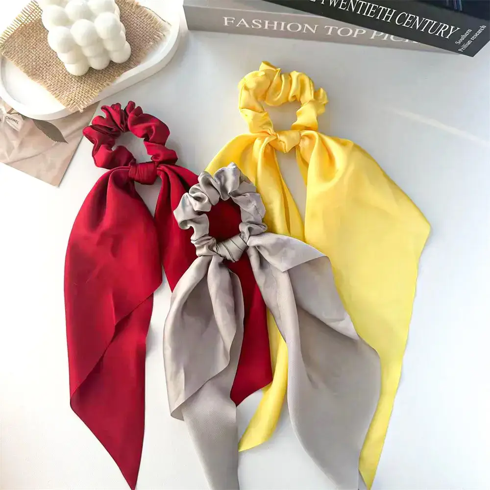 Satin Cross-Border Hair Scrunchies Set of 3 — feature 8