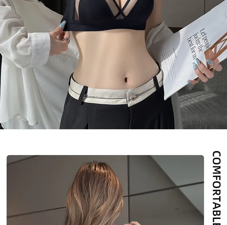 Women's Underwear Set with Cat Ear Cup & Slim Side Collapsed Design — feature 37
