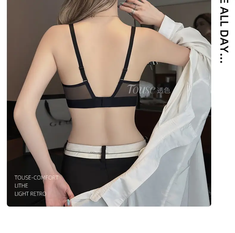 Women's Underwear Set with Cat Ear Cup & Slim Side Collapsed Design — feature 38