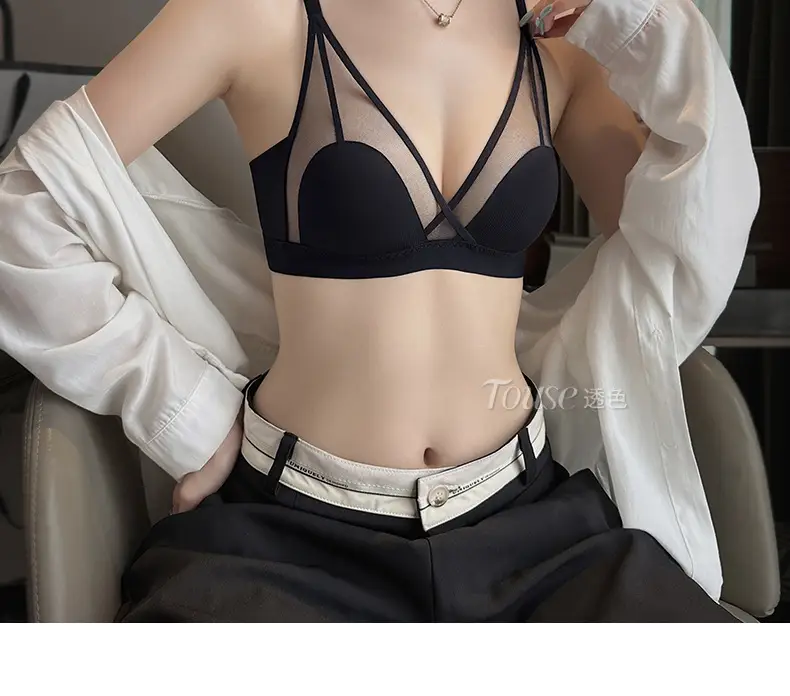 Women's Underwear Set with Cat Ear Cup & Slim Side Collapsed Design — feature 42