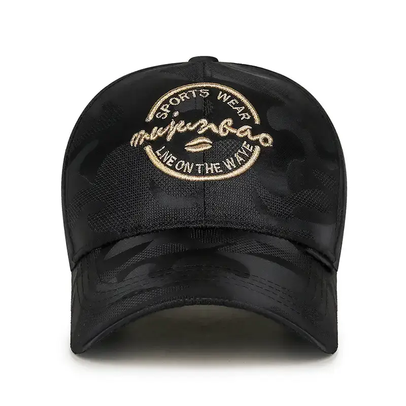 Black Embroidered Baseball Cap for Men Women - Image 8