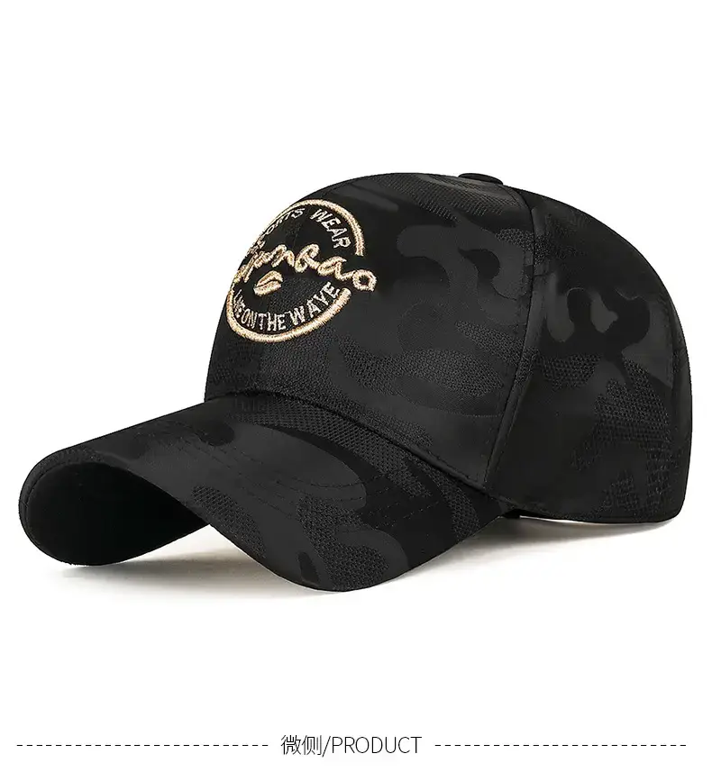 Black Embroidered Baseball Cap for Men Women — feature 13