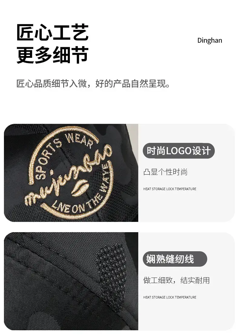 Black Embroidered Baseball Cap for Men Women — feature 4