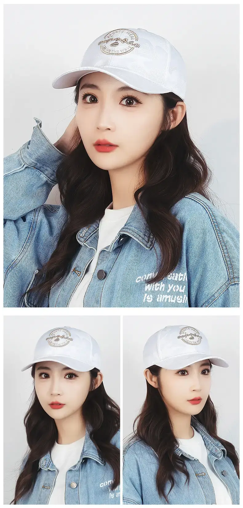 Black Embroidered Baseball Cap for Men Women — feature 9