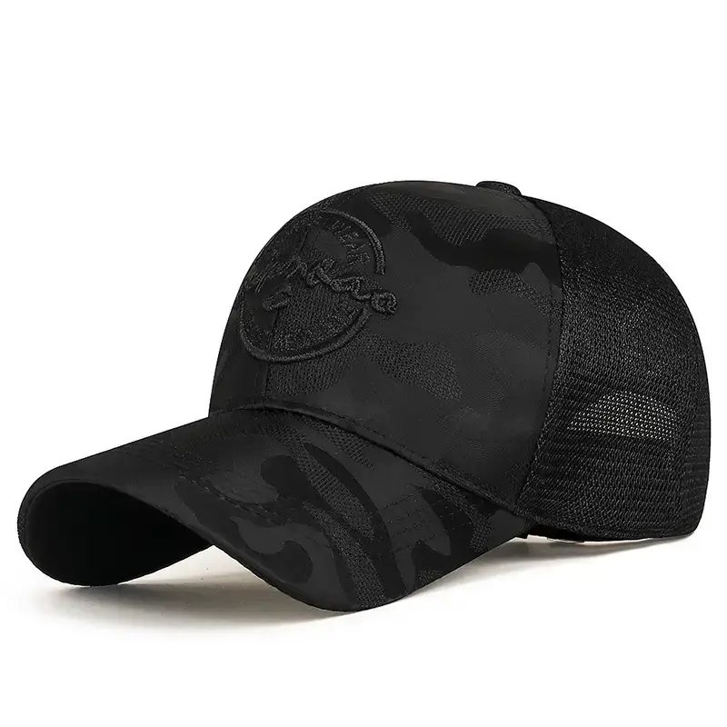 Black Embroidered Baseball Cap for Men Women - Image 4