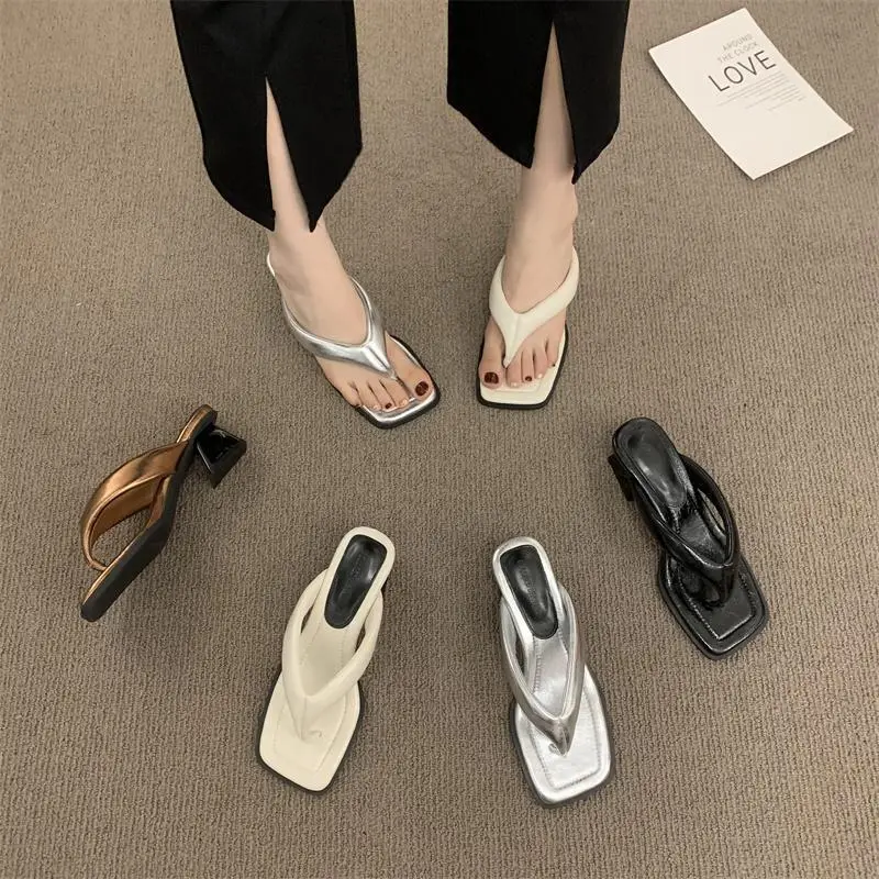 2025 Women's Black Heel Sandals Large White — feature 8