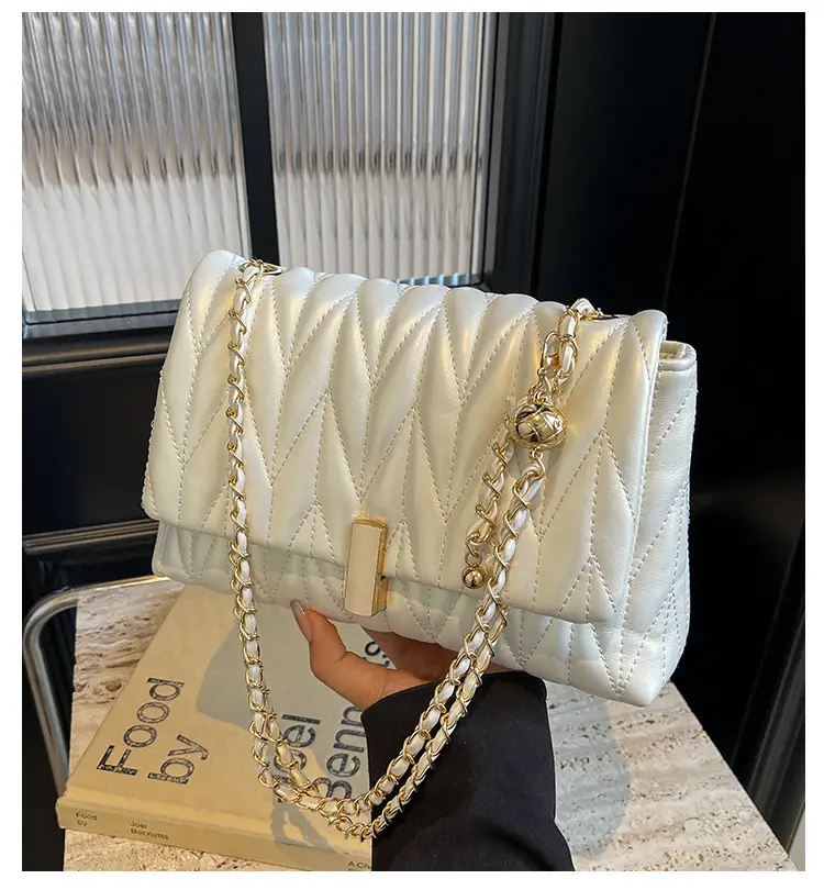 Black Quilted Chain Shoulder Bag for Women 2024 — feature 1