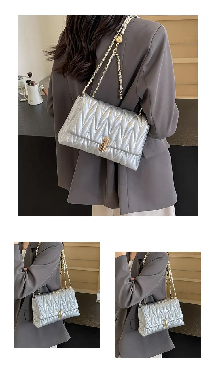 Black Quilted Chain Shoulder Bag for Women 2024 — feature 10