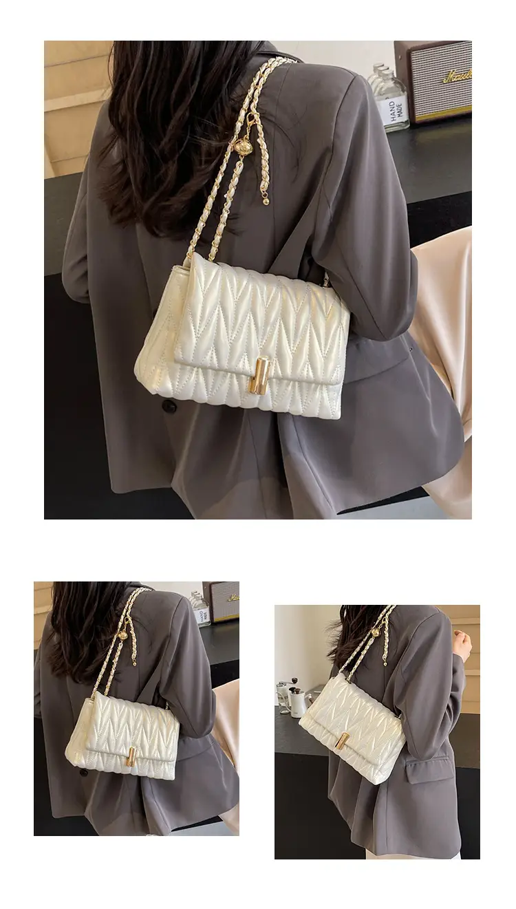 Black Quilted Chain Shoulder Bag for Women 2024 — feature 11