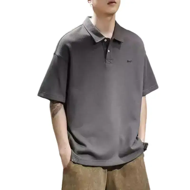 Men Black Polo Shirt Short Sleeve Casual Summer - Image 5