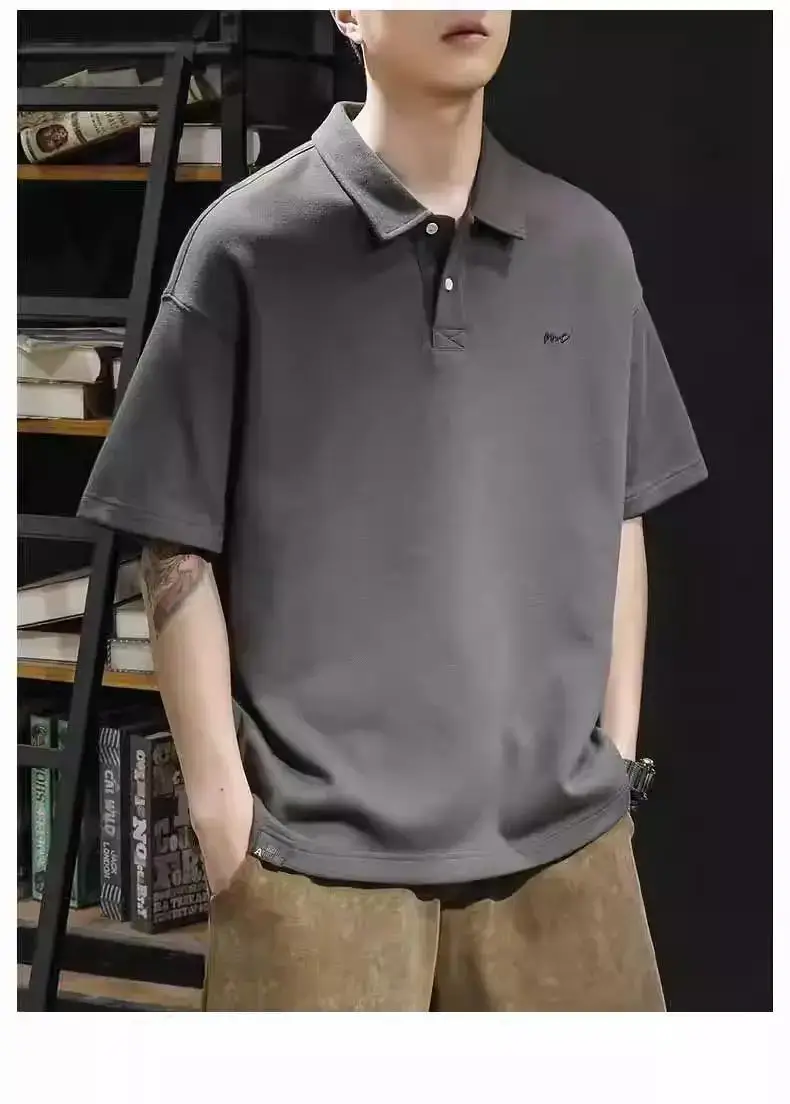 Men Black Polo Shirt Short Sleeve Casual Summer — feature 18